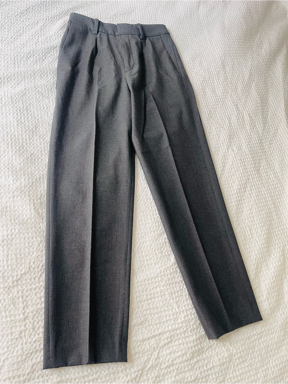 Uniqlo Women's Pleated Dress Trousers - Charcoal